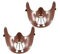 X2 Masque Hannibal Lecter Pour Hannibal Lecter Deguisement. Masque Halloween Adulte. Accessoires Et Accessoires Pour Costumes D'Halloween. Masque D'Halloween Effrayant Pour Adultes.