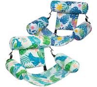 X2 Matelas Gonflable Piscine. Gonflables pour Piscine Adultes, Lot De 2 Fauteuils Flottants Confortables, Flotteurs Solides pour Adultes, Parfaits pour Les Fêtes, L’Été. (X2 Hamacs Tropicaux)