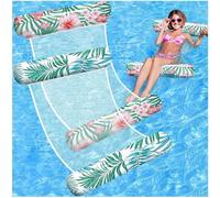 X2 Matelas Gonflable Piscine.Hamacs Flottants pour Piscine, Taille Adulte. Flotteurs Polyvalents 4 en 1 pour Natation, Matelas et Chaises Flottantes, Idéaux pour Amusement et Détente.