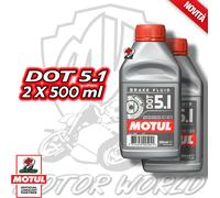 X2 MOTUL Dot 5.1 Racing 100% Huile Liquide Fluide Freins De Compétition Auto