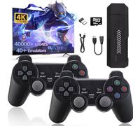 X2 Plus Retro Game Stick - 128 Go, Plus de 40 000 Jeux préchargés, Compatible Interface vidéo 4K, Deux manettes sans Fil, Plus de 40 émulateurs, Plug and Play
