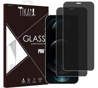 X2 Protection Écran Anti-Espion Couverture Complète Pour iPhone 12 Pro Max 6,7 Pouces, Bord Noir Film Verre Trempé Avec Kit D'Installation Facile, Compatible Coque, Lot De 2 Verres