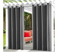X2 Rideaux d'extérieur imperméables pour terrasse, pergolas, porches et terrasses - Design élégant et résistant pour protéger votre espace extérieur (2)