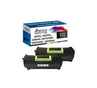- x2 Toners - 502H 50F2H0E (Noir) - Compatible pour Lexmark MS410 MS410dn MS510 MS510dn MS610 MS610de MS410d MS31