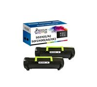 - x2 Toners - 502X 50F2X00 (Noir) - Compatible pour Lexmark MS410d MS410dn MS510dn MS610dn MS415dn MS610de MS610d
