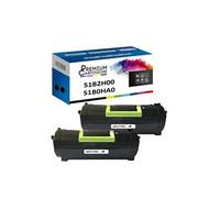 - x2 Toners - 51B2H00 51B0HA0 (Noir) - Compatible pour Lexmark MS417dn MS517dn MS617dn MX417de MX517de MX617de