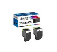- x2 Toners - 70C2XK0 (Noir) - Compatible pour Lexmark CS510 CS510de CS510dte