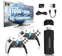 X2 Ultra Manette de Jeu Rétro 4K, Console de Jeux Vidéo avec Carte TF 128 Go, 41 000+ Jeux Rétro + 40 Émulateurs, Manette sans Fil Rechargeable 2,4 GHz, Manette de Jeux Vidéo Plug and Play (Blanc)