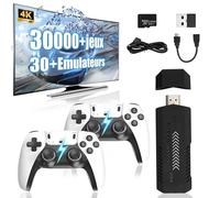 X2 Ultra Manette de Jeu Rétro 4K, Console de Jeux Vidéo avec Carte TF 64 Go, 30 000+ Jeux Rétro + 30 Émulateurs, Manette sans Fil Rechargeable 2,4 GHz, Manette de Jeux Vidéo Plug and Play (Blanc)