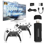 X2 Ultra Manette de Jeu Rétro 4K, Console de Jeux Vidéo avec Carte TF 64 Go, 30 000+ Jeux Rétro + 30 Émulateurs, Manette sans Fil 2,4 GHz, Manette de Jeux Vidéo Plug and Play (Blanc)