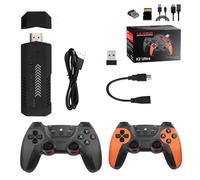 X2 Ultra Retro Game Console Stick, 256G 58000 Classic Games 4K HDMI Sortie Plug & Play Système de jeu TV avec deux manettes sans fil