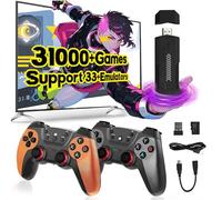 X2 Ultra Retro Game Stick 4K,Built-in 31000+ Games,Support 33 Emulators,HDMI Output Portable Retro Game Console with 2.4G Wireless Controllers,Plug & Play Arcade Video Game Emulator for Adults (64G)