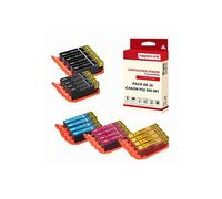 - x20 Cartouche compatible pour CANON PGI 580 XL - CLI 581 XL PGI 580XL - CLI 581XL Noir XXL (x4) + Cyan (x4) + Magenta (x4) + Jaune (x4) + Noir (x4)