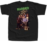 X2024LIAN Married with Children V2 Movie Poster DTG Print Men T Shirt Black T-Shirts à Manches courtesn(Small)