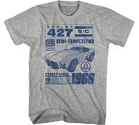 X2024LIAN Shelby Cobra 427 Street Legal T Shirt American Muscle Car 1966 Semi Compet T-Shirts à Manches courtesn(X-Large)