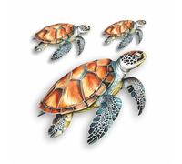 x3 Autocollants tortue pour décor mural, couverture de marques, tasses et gobelets, pare-chocs de voiture, douche et carrelage, toilettes, ordinateur portable et plus - Autocollants en vinyle