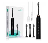 X3 Batterie de brosse à dents sonores + 4 conseils noirs
