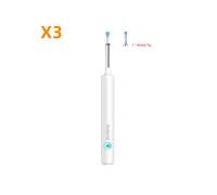 (X3 Blanc) Nettoyeur d'oreilles X3 R3 Smart Visual Ear Sticks Otoscope 300W Endoscope Outil d'élimination