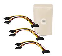 X3 Doubleur d'alimentation Sata Cable Flexible 20cm Cable Répartiteur pour PC ATX Mini ATX Micro ATX 1 Male vers 2 Femelles - ADAPTOUT MARQUE FRANÇAISE