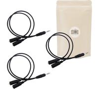 X3 Doubleur Mini Jack 3.5mm Cable de 20cm Adaptateur Audio x2 Fiche Femelle Minijack vers x1 Prise Male Stereo Connecteur Marque Française