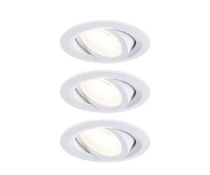x3 Encastré FixedLED II - Paulmann - D.82mm - 4,7W - 428lm - WhiteSelect - Lot de 3