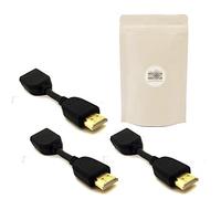 X3 Flexible HDMI Adaptateur HDMI Male vers HDMI Femelle Connecteur Plaqué Or Full HD TV 1080P 4K 2K 3D PC - Adaptout Marque Française