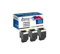- x3 Toners - 24B6008 + 24B6009 + 24B6010 (Cyan + Magenta + Jaune) - Compatible pour Lexmark XC2132 C2132