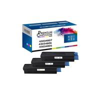 - x3 Toners - 43034807 (Cyan + Magenta + Jaune) - Compatible pour OKI C 3100 OKI C 3200 OKI C 3200 N OKI C 3200 S