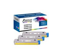 - x3 Toners - 43487711 (Cyan + Magenta + Jaune) - Compatible pour OKI C 8600 CDTN OKI C 8600 DN OKI C 8600 DTN OK