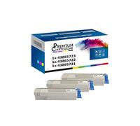 - x3 Toners - 43865723 (Cyan + Magenta + Jaune) - Compatible pour OKI C 5850 OKI C 5850 DN OKI C 5850 N OKI C 585