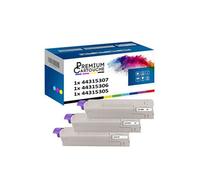 - x3 Toners - 44315307 (Cyan + Magenta + Jaune) - Compatible pour OKI C 610 CDN OKI C 610 DM OKI C 610 DN OKI C 6