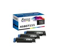 - x3 Toners - 45807111 (Noir) - Compatible pour OKI B 432 DN OKI B 512 DN OKI MB 492 dn OKI MB 562 dnw