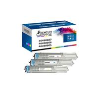 - x3 Toners - 46490607 (Cyan + Magenta + Jaune) - Compatible pour OKI C 532 DN OKI C 542 DN OKI MC 563 DN OKI MC
