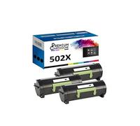 - x3 Toners - 502X (Noir) - Compatible pour Lexmark MS410 MS410dn MS510 MS510dn MS610 MS610dn MS415dn MS610de MS6