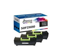 PREMIUM CARTOUCHE - x3 Toners - 50F2X00 (Noir) - Compatible pour Lexmark MS410 MS410dn MS510 MS510dn MS610 MS610dn MS415dn MS610de