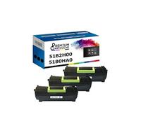 - x3 Toners - 51B2H00 51B0HA0 (Noir) - Compatible pour Lexmark MS417dn MS517dn MS617dn MX417de MX517de MX617de