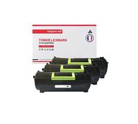 - x3 Toners - 522H 622H (Noir) - Compatible pour LEXMARK