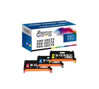 - x3 Toners - 593-10171 PF029 (Cyan + Magenta + Jaune) - Compatible pour Dell 3110cn 3115cdn 3115cn