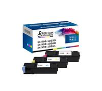 - x3 Toners - 593-10259 KU051 + 593-10261 + 593-10260 PN124 (Cyan + Magenta + Jaune) - Compatible pour Dell 1320c