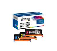 - x3 Toners - 593-10290 H513C (Cyan + Magenta + Jaune) - Compatible pour Dell 3130cn
