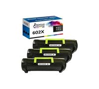 - x3 Toners - 602X (Noir) - Compatible pour Lexmark MX510de MX511de MX511dhe MX511dte MX611de MX611dhe MX610de MX