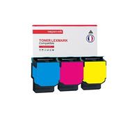 - x3 Toners - 70C2HC0 70C2HM0 70C2HY0 (Cyan + Magenta + Jaune) - Compatible pour LEXMARK