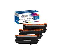 - x3 Toners - CE251A 504A + CE253A 504A + CE252A (Cyan + Magenta + Jaune) - Compatible pour HP Color LaserJet CM