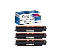 - x3 Toners - CE311A 126A + CE313A 126A + CE312A (Cyan + Magenta + Jaune) - Compatible pour HP TopShot Laserjet