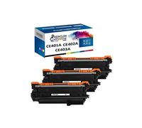 - x3 Toners - CE401A CE251A + CE403A CE253A + CE4 (Cyan + Magenta + Jaune) - Compatible pour HP Color LaserJet CM