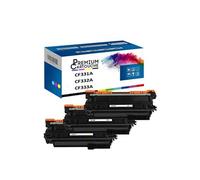 - x3 Toners - CF331A 654A + CF333A 654A + CF332A (Cyan + Magenta + Jaune) - Compatible pour HP Color LaserJet En