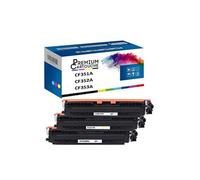 - x3 Toners - CF351A CE311A + CF353A CE313A + CF3 (Cyan + Magenta + Jaune) - Compatible pour HP Color LaserJet Pr