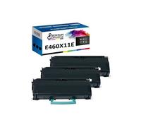 - x3 Toners - E460X11E (Noir) - Compatible pour Lexmark E460DN E460 DN 460DW E460 DW X464 X466 E460 X463