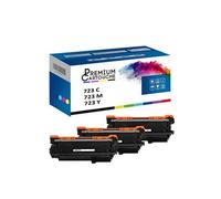 - x3 Toners - EP723 C 2643B002 (CE251) + EP723 M (Cyan + Magenta + Jaune) - Compatible pour Canon i-SENSYS LBP-7