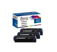 - x3 Toners - Q6001A + Q6003A + Q6002A (Cyan + Magenta + Jaune) - Compatible pour HP Color LaserJet 1600 HP Color